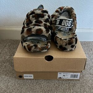 Uggs leopard print fluff yeah